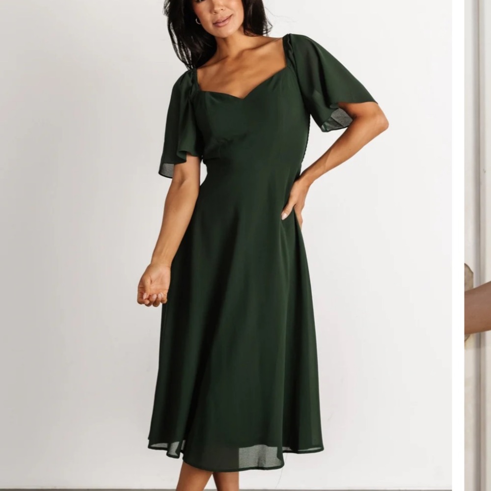 Baltic Born Dark Green Midi Dress
